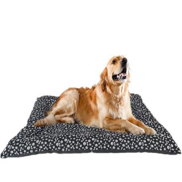 Imagem de Colchonete Grande P/ Cachorro e Gato Preto Pet Lavável 100cm - SB