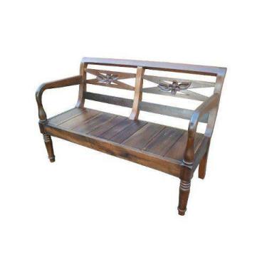 Imagem de Banco Namoradeira Rústico Jasmim em Madeira de Demolição - Cód 2359 - 