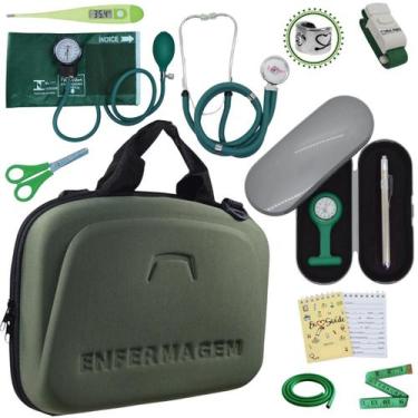 Imagem de Kit Enfermagem Estagio Super Luxo Maleta Incoterm - Love Saúde, Rosa