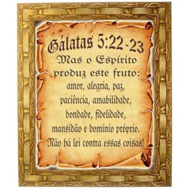 Imagem de Quadro Da Oração Gálatas 5, 22a23 ,mod. 01, 30x25cm. Angelus