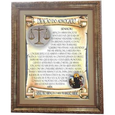 Imagem de Quadro da Oração Do Advogado, Mod. 01, Med. 53x43cm. Angelus
