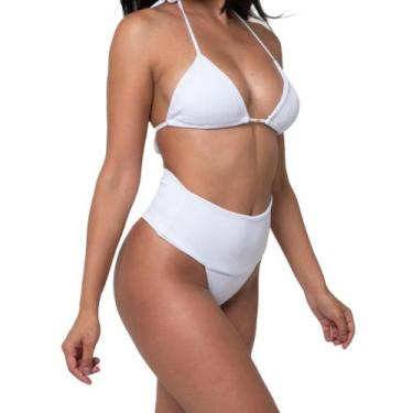 Imagem de Biquini Cortininha Hot Paint Calcinha Cós Alto Duplo Praia V 007 - Reg