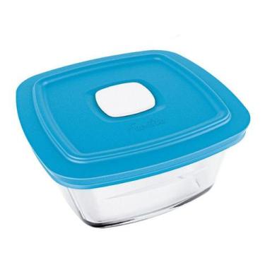 Imagem de Pote de Vidro Marinex com Tampa - Quadrado 300ml Facilita 1 Unidade So