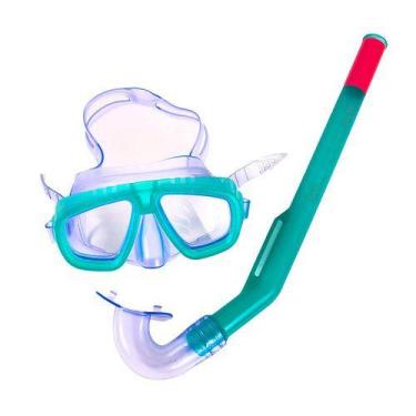 Imagem de Kit Mergulho Máscara Infantil + Snorkel Piscina Mar Praia Segurança Be