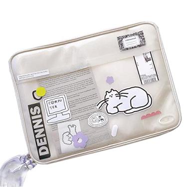 Imagem de Capa transparente para tablet de 10 a 11 polegadas serve para iPad Pro 11 polegadas Air 4 10,9 Galaxy Tab A 10.1 Smart Keyboard bolsa protetora portátil