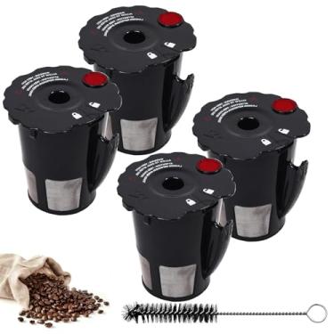Imagem de Tampa de substituição de filtro de café reutilizável 119367 da Gattaidar compatível com Keurig K-Cup My 2.0 K200 K250 K300 K350 K400 K450 K460 K500 Series Brewers pacote com 4