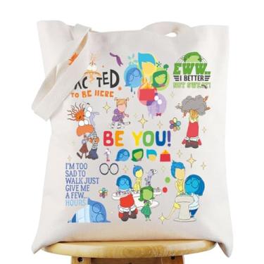 Imagem de G2TUP Joy & Sadness & Fear Canvas Tote Bag Anger & Disgust Fans Gift I'm Too Sad To Walk Bolsa de ombro Joy & Sadness Merch, I'm Too Sad, 9.05 inches x 6.69 inches x 3.39 inches