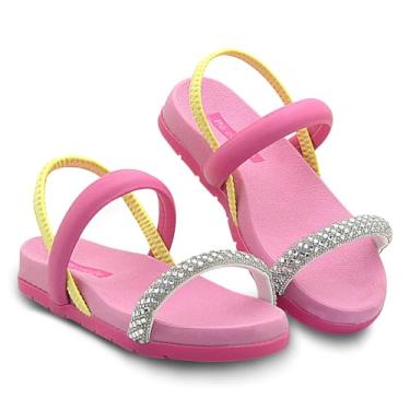 Imagem de Sandália Infantil Papete Menina Birken Com Tira Elástica Confortável (Pink, BR, Criança de 4 a 8 anos, Numérico, 27)