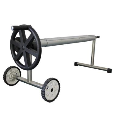 Imagem de Genérico Enrolador de Capa Térmica para Piscina, Base em Aço Inoxidável, Tubo de Alumínio, 4,80 x 20 Metros