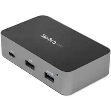 Imagem de StarTech. com 3 portas USB C 3.1 Gen 2 Hub com adaptador Ethernet - 10 Gbps USB Tipo C para 2X USB-A e 1x portas USB-C - Hub USB c/ BC 1.2 Carregamento rápido para telefone - Hub USB C 10 Gbps (HB31C2A1CGS)