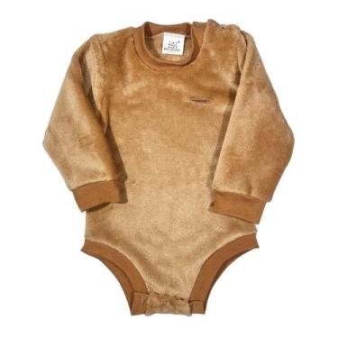 Imagem de Body Básico Fleece Liso Bodie Peluciado Quentinho Bebê - Fofotinhos, C