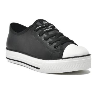 Imagem de Tenis via marte casual ref 027-009 feminino, 38, Preto, Preto