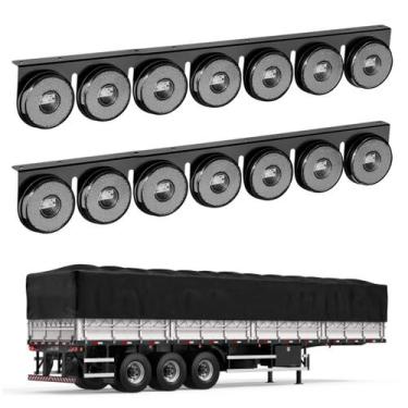 Imagem de 2 Lanternas 7 Marias Carreta LED Cristal 85mm Saída Fios - DW Componen