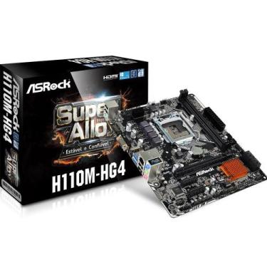 Imagem de Placa Mãe AsRock mATX H110 HG4 1151 2x DDR4 2133Mhz 2x USB 3.0 HDMI VG