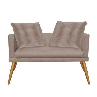 Imagem de Namoradeira Sofá Recamier Milena Confort Com Almofada Sala Recepção Es