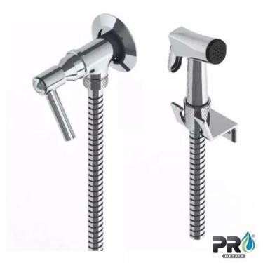 Imagem de Ducha Higiênica Para Banheiro Lavabo 1/4 De Volta Chuveirinho Privada 