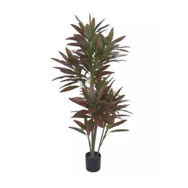 Imagem de Planta Árvore Artificial Dracena Real Toque Verde Vermelho 1,9m - FLOR
