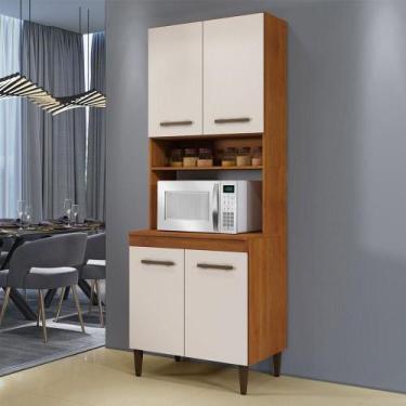 Imagem de Paneleiro Torre Quente Atenas Naturalle Com Off White - KAIKI MÓVEIS