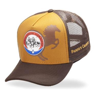 Imagem de Boné Cowboy Cavalo Team Roping Telinha Unissex Country Rodeio - Pampas