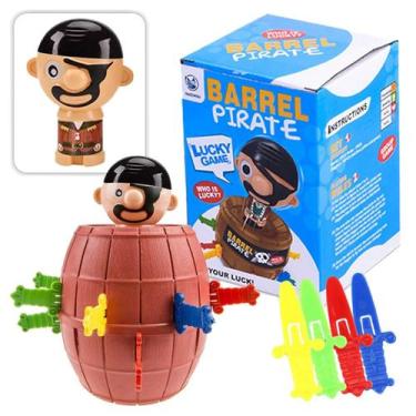 Imagem de Barril Pula Pirata Jogo De Mesa Brinquedo Infantil Divertido - LUCK GA