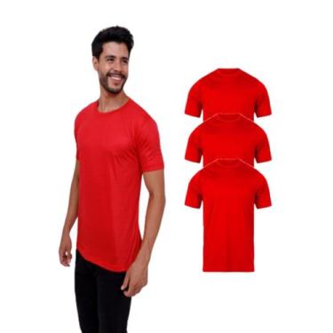 Imagem de Kit 3 Camisetas Lisas Básicas Manga Curta 100% Poliester - Sunset, GG,