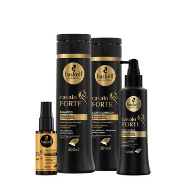 Imagem de Kit Haskell Cavalo Forte Shampoo Condicionador Selante de Pontas e Tôn