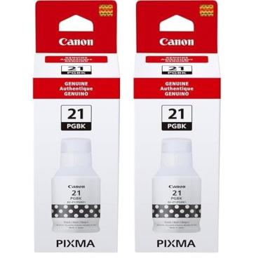 Imagem de Garrafa de tinta Canon GI-21 Pigment Black G3260 G2260 G1220 (x2)