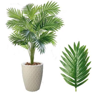 Imagem de Planta Artificial Palmeira Com Vaso Branco Completo - Flor Imp