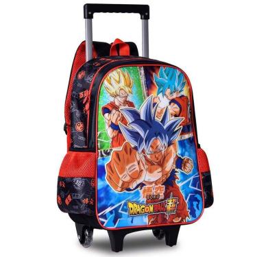 Imagem de Mochila Escolar Dragon Ball Goku 2 Em 1 Rodinha G Infantil