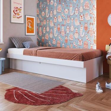 Imagem de Cama de Solteiro Bogotá com Baú Branco - Art In Móveis, Branco, Modern