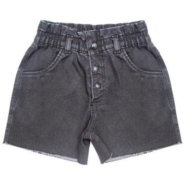 Imagem de Shorts Juvenil Look Jeans Clochard Collor, Preto, 4