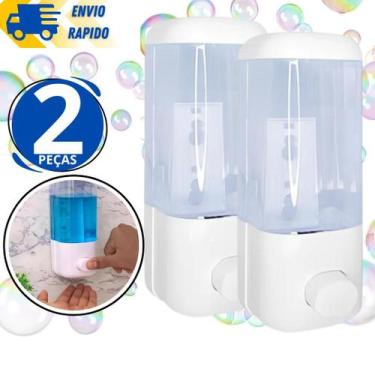 Imagem de Kit 2 Dispenser Automático Para Sabão Líquido Álcool Porta Sabonete Lí