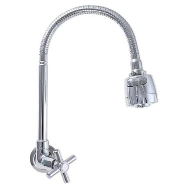 Imagem de Torneira Gourmet Metal Inox Pia Cozinha Parede Luxo C-34 - Reino das T