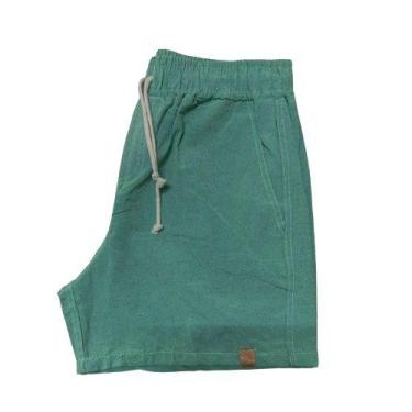 Imagem de Short Mauricinho Fio Tinto Linho 3 Bolsos - C&C, Verde selva, G