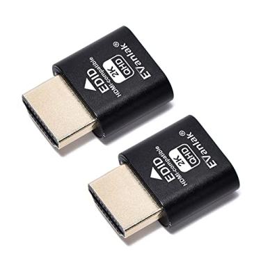 Imagem de EVanlak Emulador de tela HDMI, plugue fictício de alumínio premium, plugue fantasma sem cabeça, revelação, plugue fictício, plugues HDMI, máquinas sem cabeça se encaixam em qualquer pessoa com um