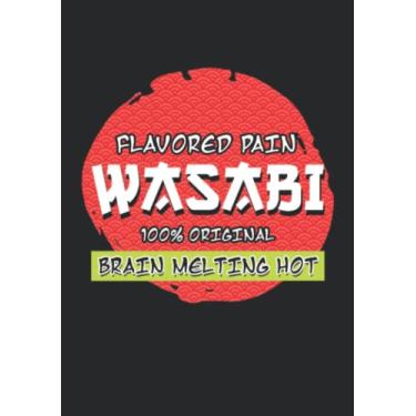 Imagem de Notizbuch A5 kariert mit Softcover Design: Sushi Flavored Wasabi Schärfe Wasabi Fan Scharfesser: 120 karierte DIN A5 Seiten