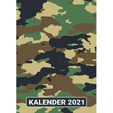 Imagem de Kalender 2021: Woodland Camouflage/Wochenplaner zum notieren, organisieren und planen für das Jahr 2021 in DIN A4. Kalender/Terminkalender / ... / Kontakt- / Geburtstags listen