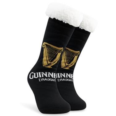 Imagem de Guinness Presentes para homens, meias quentes, fofas, antiderrapantes para cama, presentes para namorado, marido, presentes irlandeses, Preto, Tamanho �nico