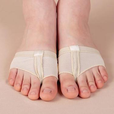 Imagem de A&K L'YDIA 2 pares de tangas para pés 1/2 Lyrical Dance Paws Pads Ballet Belly Contemporary Dancing Shoes, Jazz, Balé, meia sola moderna, almofadas para cuidados com os pés, Nube, X-Large Women/Large