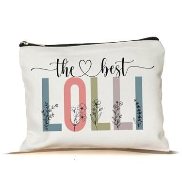 Imagem de PTDShops A melhor bolsa de maquiagem Lolli – Bolsa de maquiagem para o Dia das Mães – Linda bolsa de cosméticos Lolli – Bolsa de maquiagem Lolli para presente de aniversário – Melhor bolsa de