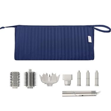 Imagem de Lexeeco Dy Son Air Wrap Estojo de Viagem para Ferramentas de Cabelo Bolsa de Viagem para Shark Flexstyle Estojo de Transporte Portátil Shark Secador de Cabelo Revlon Flat Curling Iron Organizer (Azul)