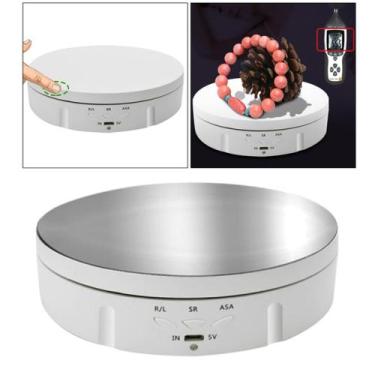 Imagem de Rotativa display stand base jóias organizador turntable jóias velocida