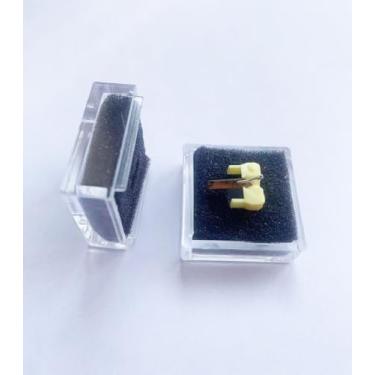 Imagem de Agulha Stylus de substituição de diamante elíptico para SHURE M75ED N75ED-2 M75 M75-6s R27 R1000 M99 RS82 R6X acessórios para toca-discos (amarelo)