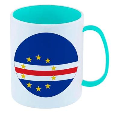 Imagem de Caneca de Polímero Plástico Inquebrável Infantil Azul Tiffany CABO VERDE CIRCULO