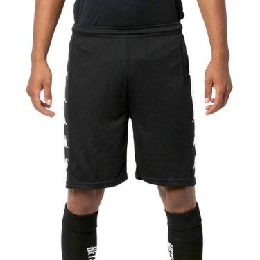 Imagem de Calção de Futebol Kappa Long Masculino - Preto, M