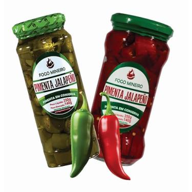 Imagem de Pimenta Jalapeno em Conserva Verde e Vermelha - 2 Vidros 350g