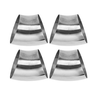 Imagem de Motoforti 4 peças 45 graus mandril curva cotovelo carro modificado tubo de escape tubulação 15.2 cm espessura OD 2.0mm/14GA 152x203x2.0mm 304 tom prata aço inoxidável 304