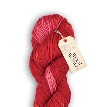 Imagem de Woolweave Fio penteado – 100% fio de lã merino extrafina para tricô e crochê – tingido à mão, ultramacio e quente – novelo de 100 g, 180 metros – lavável na máquina