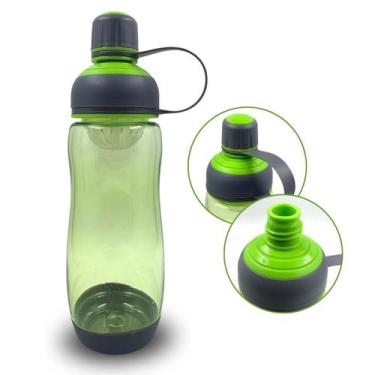 Imagem de Garrafa 800ml Plástico Azul Verde Portátil Esportiva - Rpires, Verde