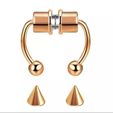 Imagem de Piercing Magnético De Nariz Septo Falso - Yukio, Rose gold